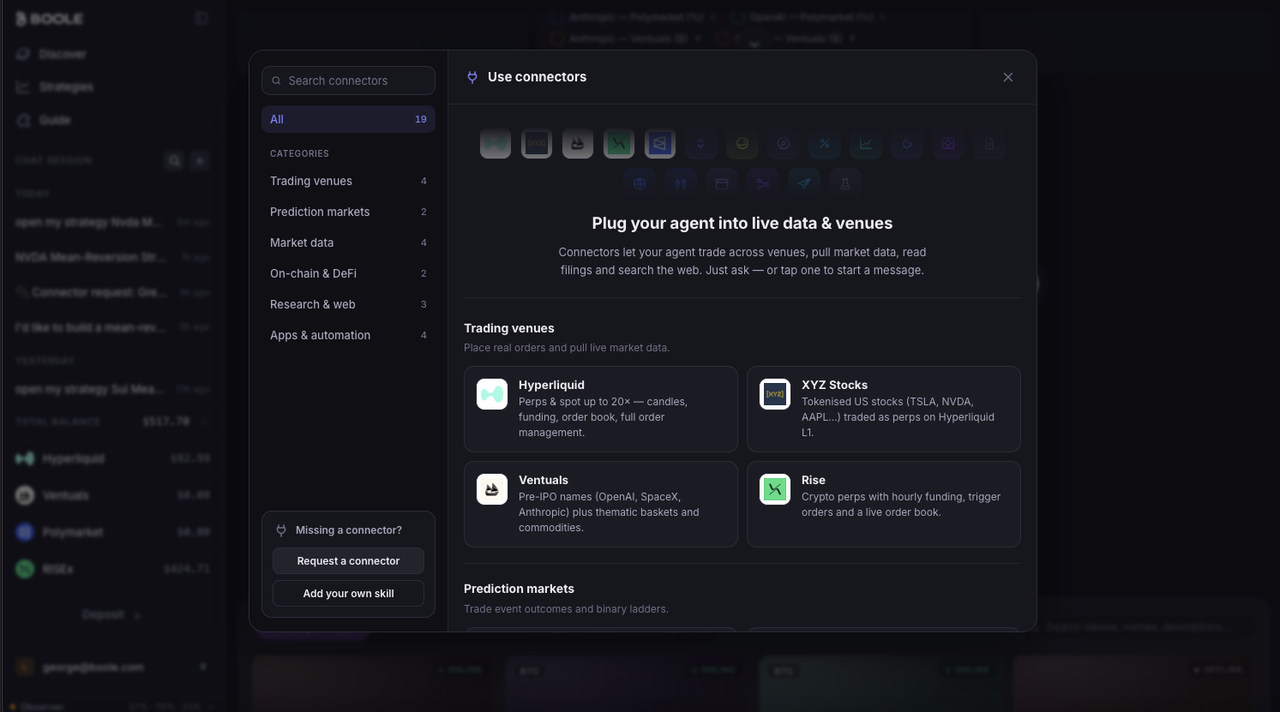 Plug into every venue and data feed